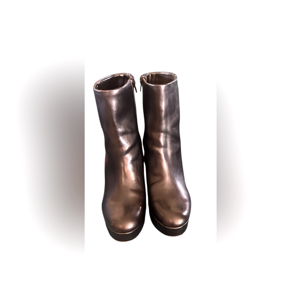 Black Platform High Heel Boot With Side Zipper-9.5 - image 2